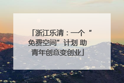 浙江乐清：一个“免费空间”计划 助青年创意变创业