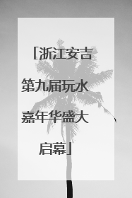 浙江安吉第九届玩水嘉年华盛大启幕