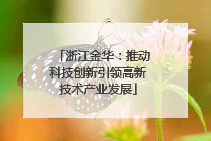 浙江金华：推动科技创新引领高新技术产业发展