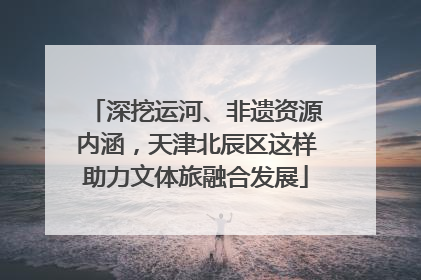 深挖运河、非遗资源内涵，天津北辰区这样助力文体旅融合发展