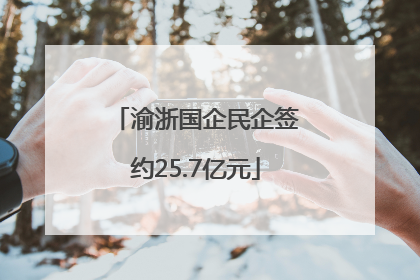 渝浙国企民企签约25.7亿元