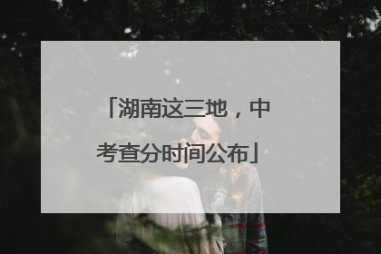 湖南这三地，中考查分时间公布