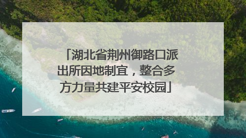 湖北省荆州御路口派出所因地制宜，整合多方力量共建平安校园