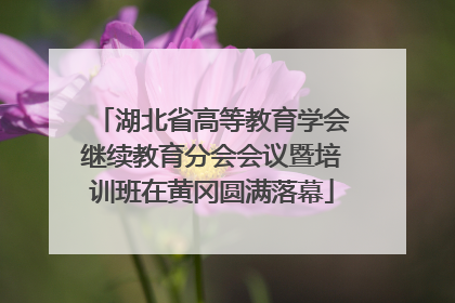 湖北省高等教育学会继续教育分会会议暨培训班在黄冈圆满落幕