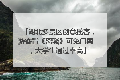 湖北多景区创意揽客，游客背《离骚》可免门票，大学生通过率高