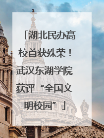 湖北民办高校首获殊荣！武汉东湖学院获评“全国文明校园”
