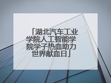湖北汽车工业学院人工智能学院学子热血助力世界献血日