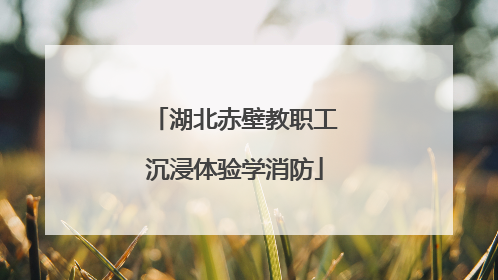 湖北赤壁教职工沉浸体验学消防