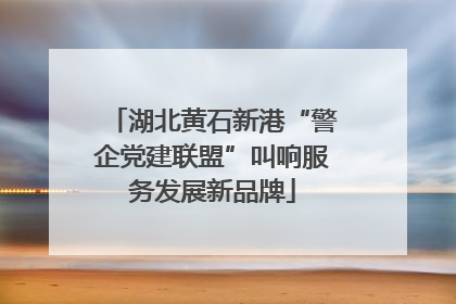 湖北黄石新港“警企党建联盟”叫响服务发展新品牌
