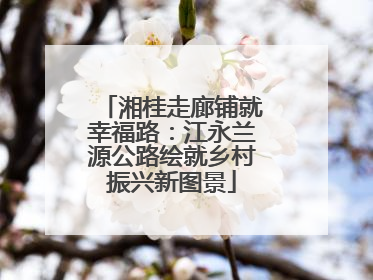 湘桂走廊铺就幸福路：江永兰源公路绘就乡村振兴新图景