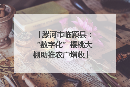 漯河市临颍县：“数字化”樱桃大棚助推农户增收