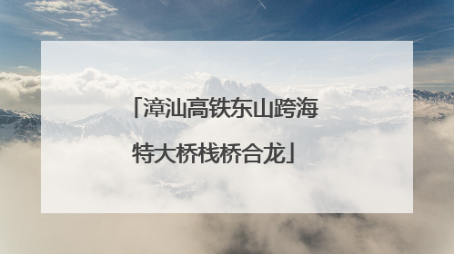 漳汕高铁东山跨海特大桥栈桥合龙