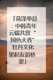 菏泽单县：中韩青年云端共赏“国色天香” 牡丹文化架起友谊桥梁