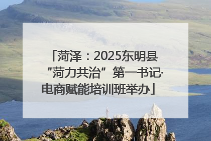 菏泽：2025东明县“菏力共治”第一书记·电商赋能培训班举办