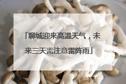 聊城迎来高温天气，未来三天需注意雷阵雨