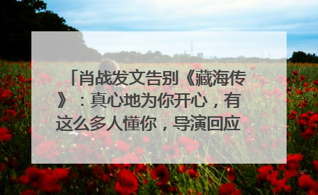 肖战发文告别《藏海传》：真心地为你开心，有这么多人懂你，导演回应“是否有第二季”