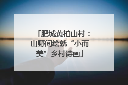 肥城黄柏山村：山野间绘就“小而美”乡村诗画