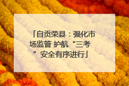 自贡荣县：强化市场监管 护航“三考”安全有序进行