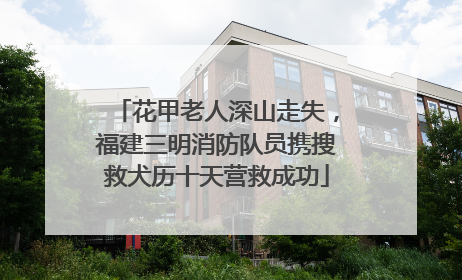 花甲老人深山走失，福建三明消防队员携搜救犬历十天营救成功