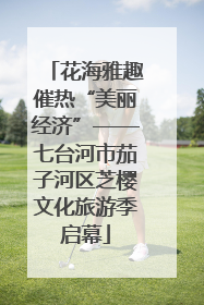花海雅趣催热“美丽经济”——七台河市茄子河区芝樱文化旅游季启幕