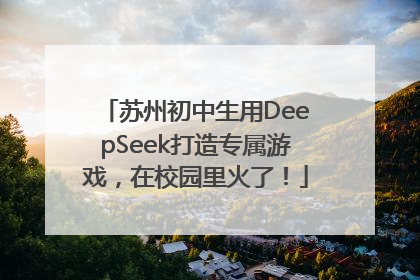 苏州初中生用DeepSeek打造专属游戏，在校园里火了！