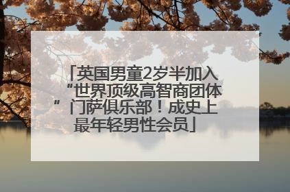 英国男童2岁半加入“世界顶级高智商团体”门萨俱乐部！成史上最年轻男性会员