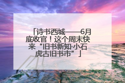 诗书西城——6月底收官！这个周末快来“旧书新知·小石虎古旧书市”