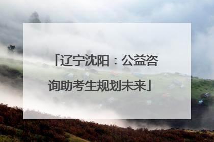 辽宁沈阳：公益咨询助考生规划未来