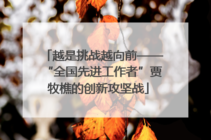 越是挑战越向前——“全国先进工作者”贾牧樵的创新攻坚战
