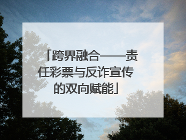 跨界融合——责任彩票与反诈宣传的双向赋能