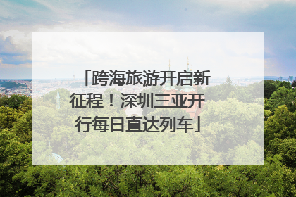 跨海旅游开启新征程！深圳三亚开行每日直达列车