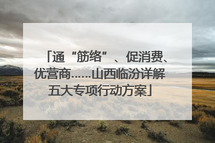 通“筋络”、促消费、优营商……山西临汾详解五大专项行动方案