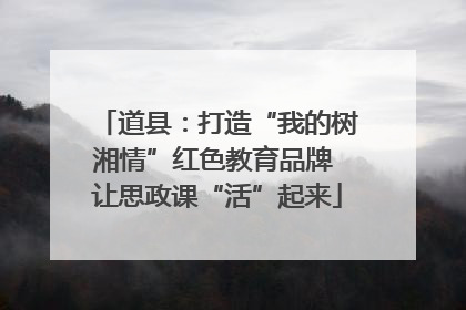 道县：打造“我的树湘情”红色教育品牌 让思政课“活”起来