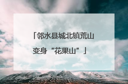 邻水县城北镇荒山变身“花果山”