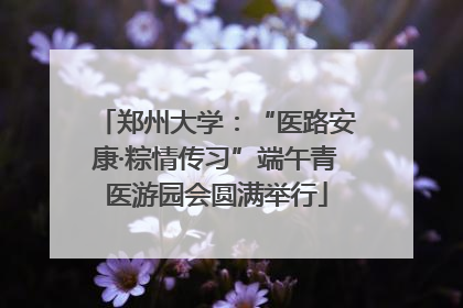 郑州大学：“医路安康·粽情传习”端午青医游园会圆满举行