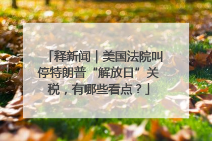 释新闻｜美国法院叫停特朗普“解放日”关税，有哪些看点？