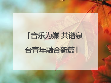 音乐为媒 共谱泉台青年融合新篇
