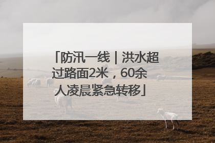 防汛一线｜洪水超过路面2米，60余人凌晨紧急转移