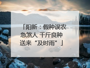 阳新：假种误农急煞人 千斤良种送来“及时雨”
