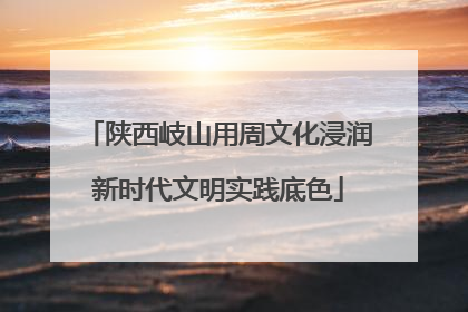 陕西岐山用周文化浸润新时代文明实践底色