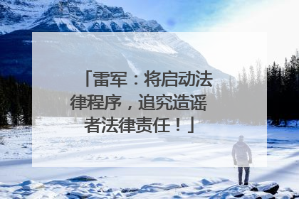 雷军：将启动法律程序，追究造谣者法律责任！