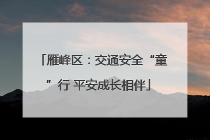 雁峰区：交通安全“童”行 平安成长相伴