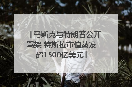 马斯克与特朗普公开骂架 特斯拉市值蒸发超1500亿美元