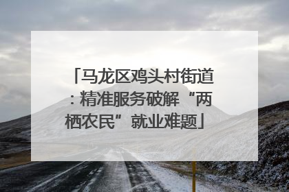 马龙区鸡头村街道：精准服务破解“两栖农民”就业难题