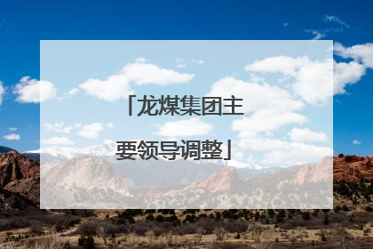 龙煤集团主要领导调整