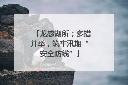 龙感湖所；多措并举，筑牢汛期“安全防线”