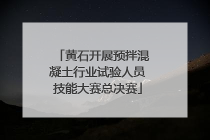 黄石开展预拌混凝土行业试验人员技能大赛总决赛