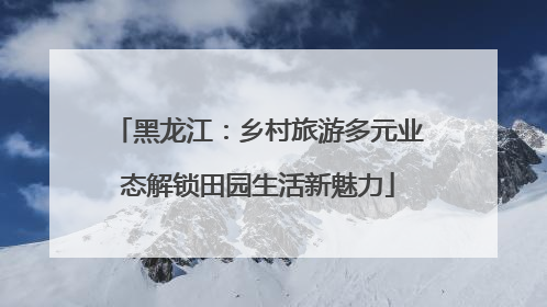 黑龙江：乡村旅游多元业态解锁田园生活新魅力