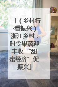 （乡村行·看振兴）浙江乡村：时令果蔬迎丰收 “甜蜜经济”促振兴