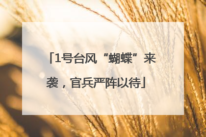 1号台风“蝴蝶”来袭，官兵严阵以待